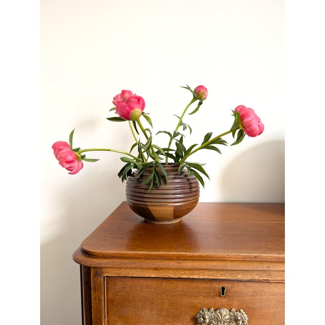 Vintage Brutalist Ceramic Globe Vase, 1960s For Sale - Image 6 of 15