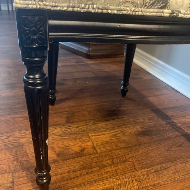 Black Ethan Allen Louis XVI Style Side Chair For Sale - Image 8 of 11