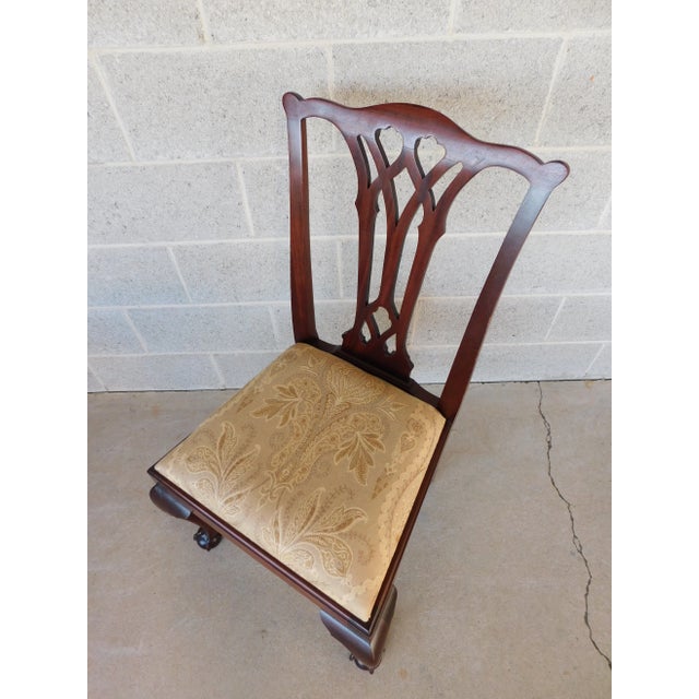 Chippendale Potthast Bros Chippendale Style Mahogany Ball & Claw Foot Set of 8 Dining Chairs For Sale - Image 3 of 13