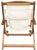 Wood Coastal Chic Adjustable & Folding Canvas Deck / Beach Chair For Sale - Image 7 of 8