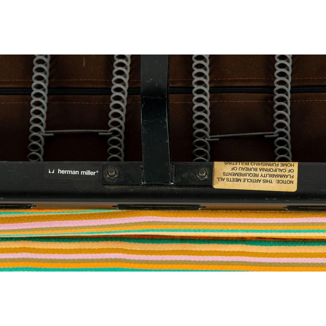 Mid Century Eames Herman Miller Sofa Compact, Alexander Girard Maharam Fabric, 2 Available For Sale - Image 16 of 17