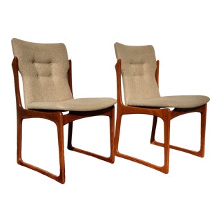 1960s Teak Vandrup Stolefabrik Modern Dining Chairs For Sale