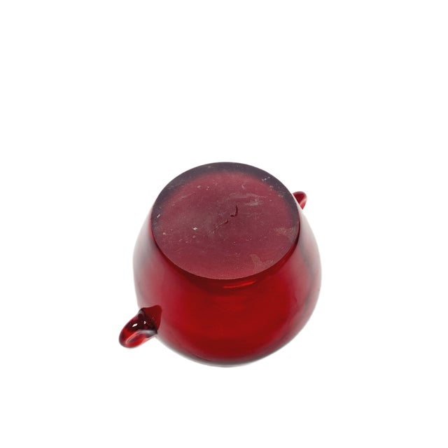 Red Postmodern Vase from Wołomin Glassworks, Poland, 1970s For Sale - Image 8 of 10