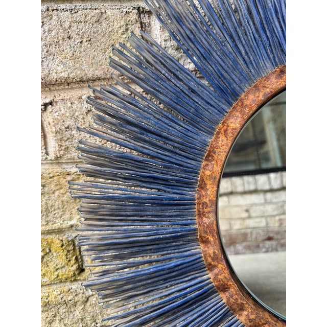 Vintage Salvage Round Wall Mirror For Sale In New York - Image 6 of 10