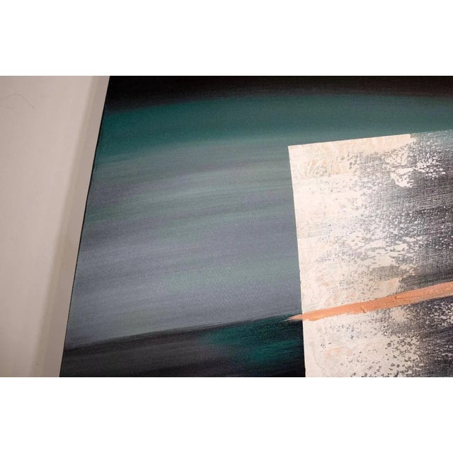 Postmodern Abstract Expressionist Acrylic Painting 1980s Signed Lee Reynolds For Sale In Detroit - Image 6 of 7