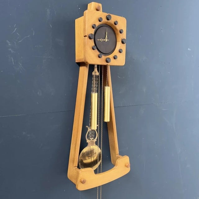 Vintage Clock by Guillerme Et Chambron for Votre Maison, 1970s For Sale - Image 8 of 8