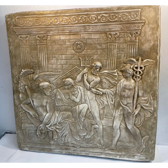 Sculpture Materials Vintage Neoclassical Plaster Relief Wall Art For Sale - Image 7 of 11
