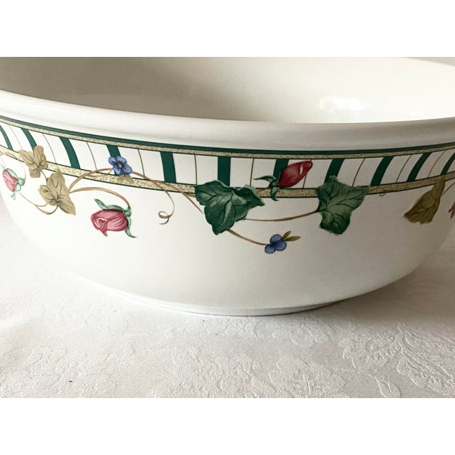 Lenox Lenox Summer Terrace Serving Bowl Mint Condition Late 20th Century For Sale - Image 4 of 10