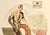 This is a vintage French print that dates to 1949. It appeared in a French magazine of the time. It is NOT a recent...