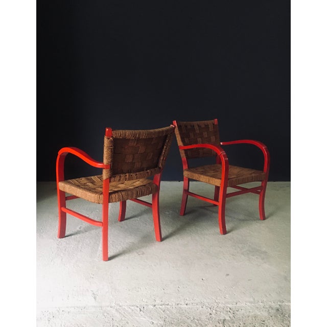 Brown Mediterranean Armchairs, France, 1950s, Set of 2 For Sale - Image 8 of 18