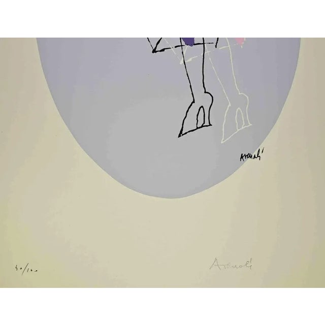 Grey Oval is a lithograph realized by Marcello Avenali between the 1960s and 1970s. It is a composition with female legs...