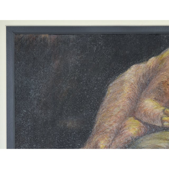 Vintage 1924 Marcel Gromaire Mixed Media Chalk Pastel and Gouache Nudes Portrait Painting For Sale - Image 11 of 12