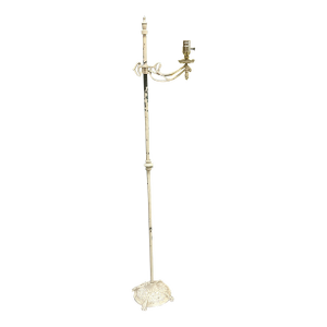 Vintage White Metal Floor Lamp