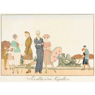 George Barbier, The Allies at Versailles, 1920s, Etching For Sale