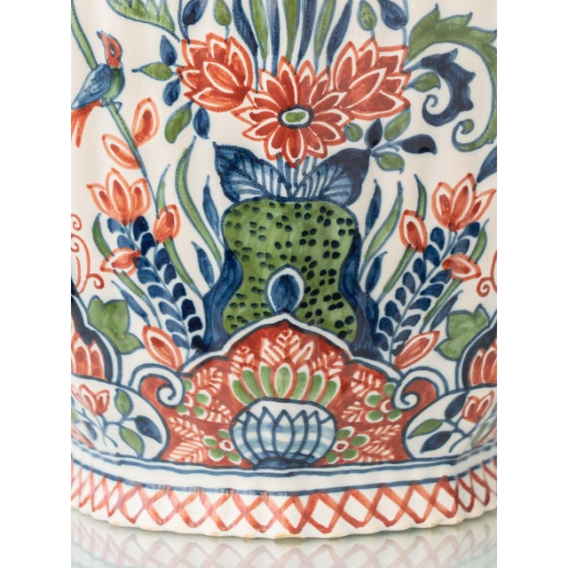 Delft Polychrome Ceramic Table Lamp from Royal Tichelaar Makkum, 1940s For Sale - Image 10 of 15