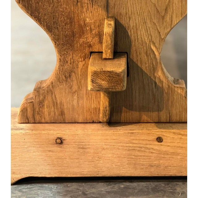 French Oak Farmhouse Dining Table, 1929 For Sale - Image 4 of 18