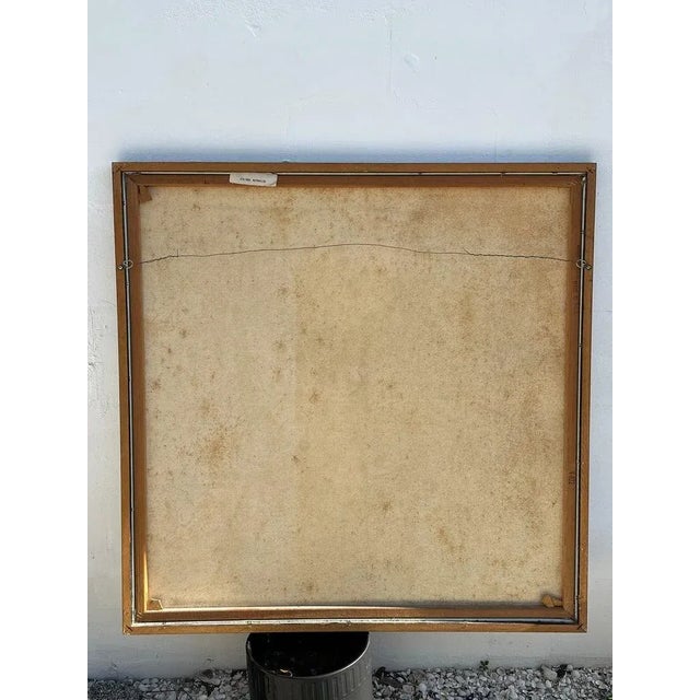 Vintage Abstract Mid Century Modern Lee Reynolds Insp Oil Butterfly Painting Framed For Sale - Image 10 of 13