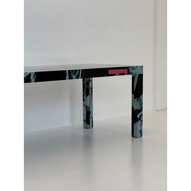 Metal Table by Mimmo Rotella and Marco Ferreri, 2000s For Sale - Image 7 of 13