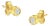 10K Yellow Gold 0.15 Cttw Round Brilliant-Cut Near Colorless Diamond Bezel-Set Stud Earrings (H-I Co For Sale