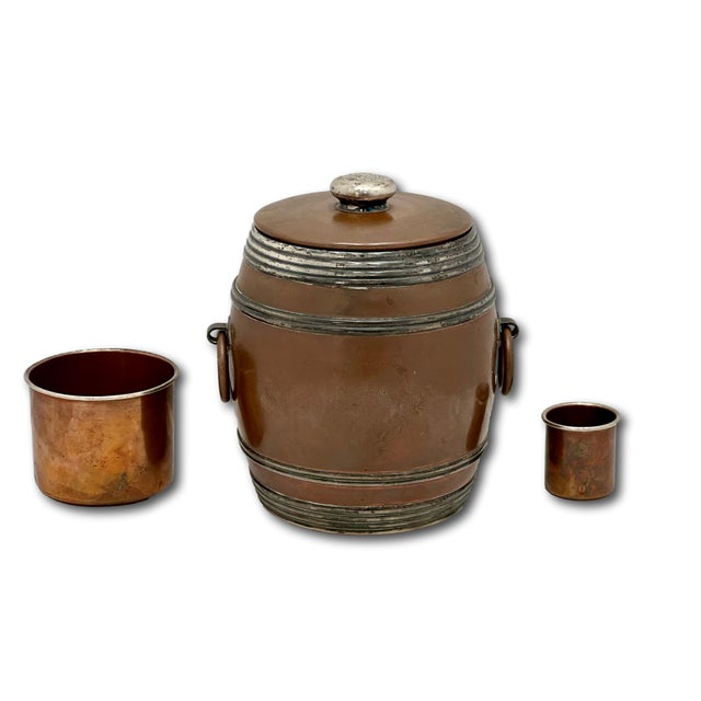Traditional Fine Quality Antique American Solid Bronze and Sterling Silver 3 Piece Tobacco Humidor Smoking Set Circa 1890s For Sale - Image 3 of 18