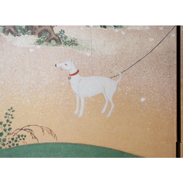 "Falconry", After Kano Tsunenobu, 1960s Showa Era Japanese Byobu Screen For Sale - Image 13 of 18