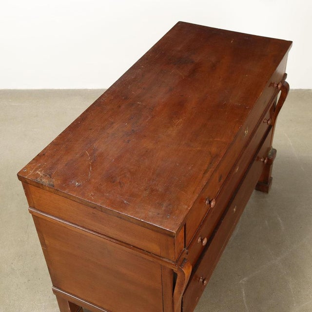 Wood Restoration Chest of Drawers in Walnut For Sale - Image 7 of 11