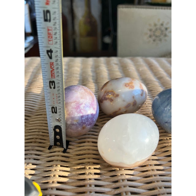 Collection of Italian Vintage Marble Eggs- Set of 4 For Sale - Image 4 of 6