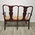 Wood 20th Century Queen Anne Style Mahogany Settee With Upholstered Seat For Sale - Image 7 of 11