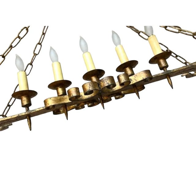Gothic 1900s German Entryway Chandelier For Sale - Image 3 of 7
