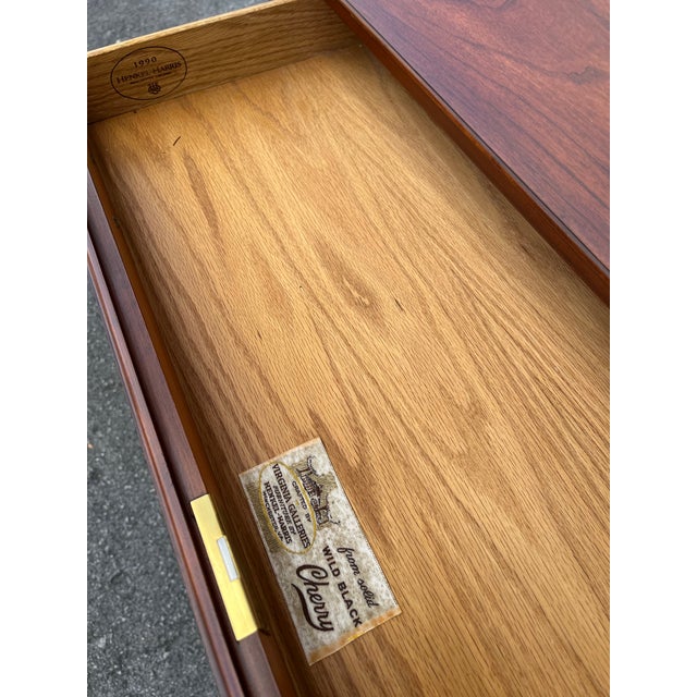 Henkel Harris Late 20th Century Henkel Harris Cherry Hancock Secretary Bookcase For Sale - Image 4 of 11