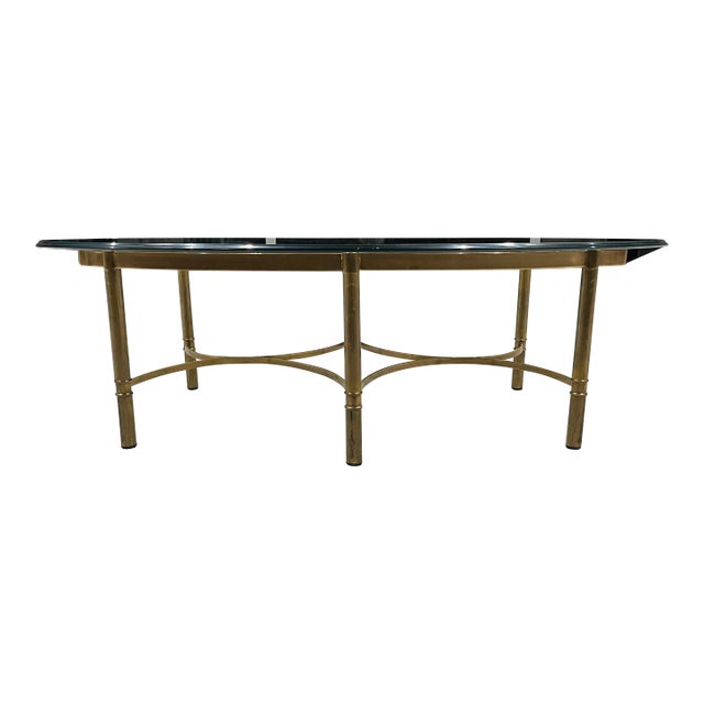 Asian Influence Coffee Table in Faux Bamboo From Mastercraft For Sale