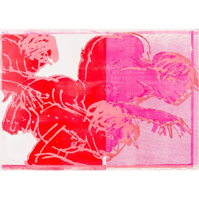 Luciano Castelli Self Portrait (Red Version), 2018 Original 4-colour lithograph on paper 300g, black drawing printed on...
