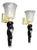 Gold and Black Murano Glass Sconces in the style of Barovier, 1990, Set of 2 For Sale