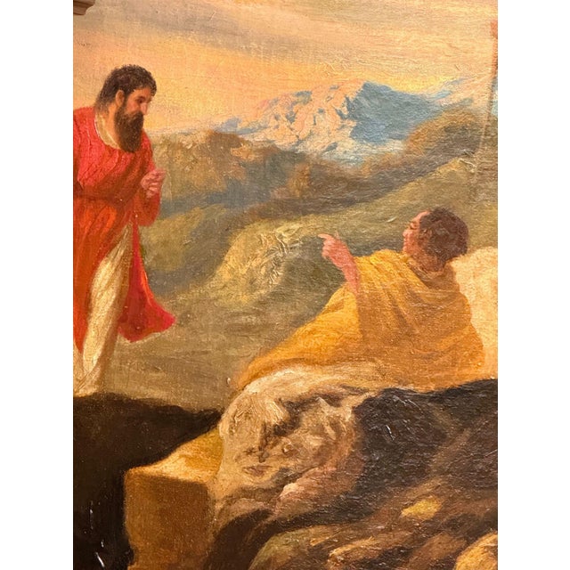 Eugene Califano Allegorical Scene With Classical Ruins Oil on Canvas. 20th C. For Sale - Image 10 of 13
