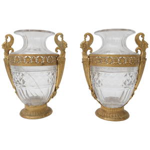 Antique French Empire Style Vases - A Pair