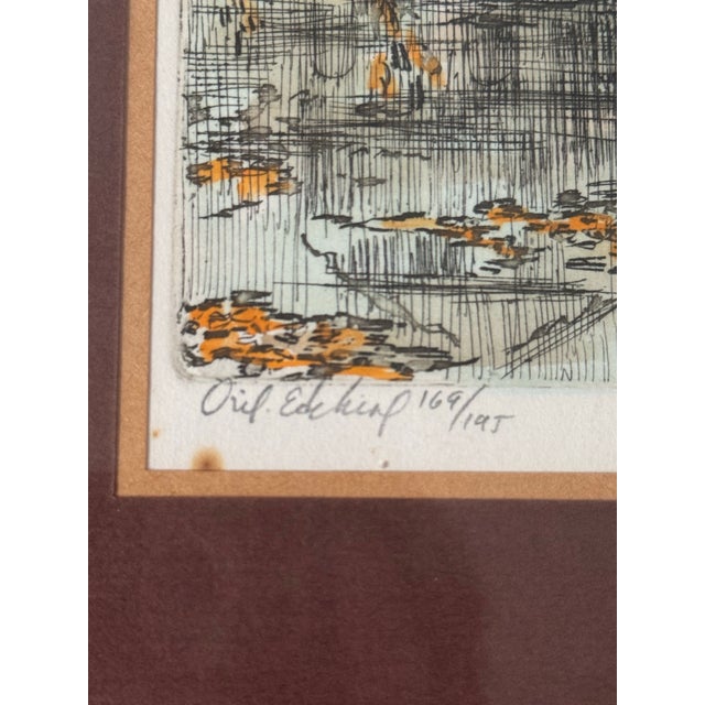 Signed & Numbered L. Mariae Castle Etching – Framed Limited Edition Print (12.75” X 15.5”) For Sale - Image 4 of 12