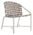 Brown Jordan Kantan Aluminum Suncloth Arm Chair, Dove frame with Mica fabric For Sale