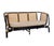 Matthew Izzo Home Quay Black Bamboo and Rattan Seat Lounge Sofa With Cushion For Sale - Image 4 of 6