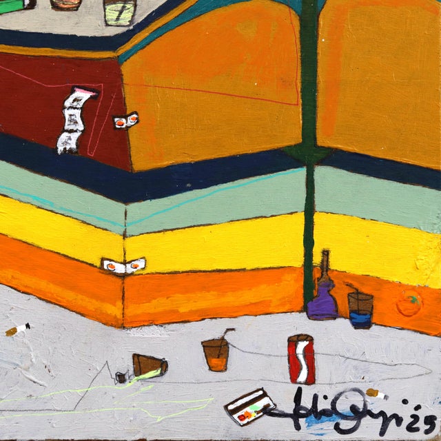 2020s The Pavement #4 - Original Urban Pop Art Mixed Media Artwork on Wood by Fabio Coruzzi For Sale - Image 5 of 9