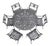 Kenneth Lynch Style Star and Dolphin Garden Table and Six Chairs For Sale