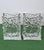 A pair of vintage Rosenthal Studio-Line clear crystal vases featuring a sculptural crumpled paper bag design attributed to...