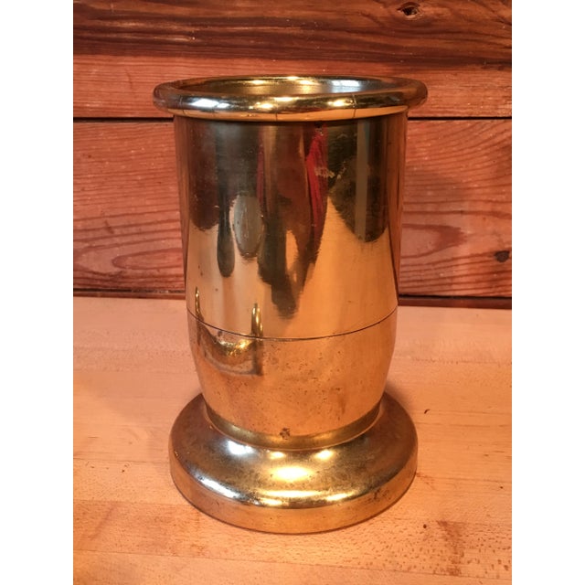 Brass Antique Tiffany Studios Solid Brass Apothecary Mortar & Pestle For Sale - Image 8 of 12