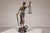 Traditional Lady Justice, Cast Bronze Tabletop Statuette with Scales and Sword For Sale - Image 3 of 12