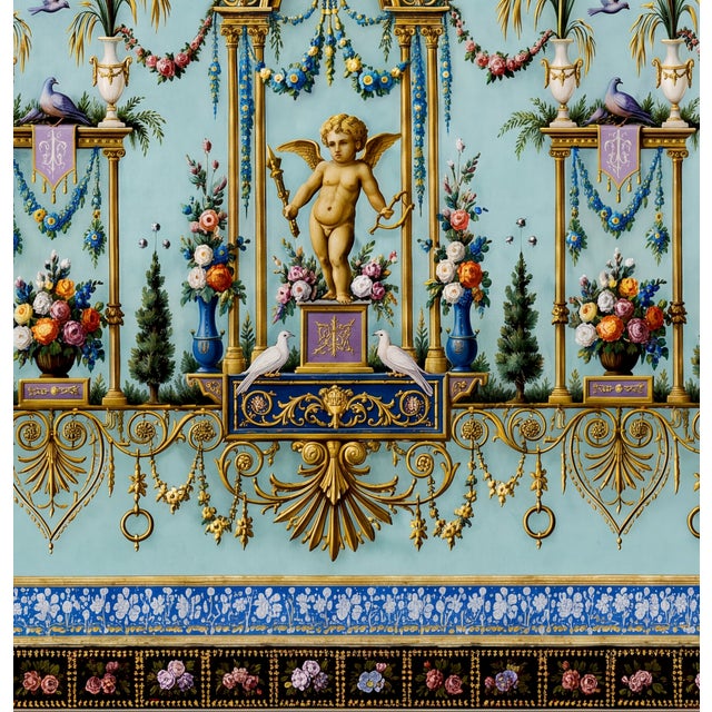 Atelier Aria Lumae Palais De Versailles Arabesque Neoclassical Overdoor Grand Architectural Board Print For Sale In San Antonio - Image 6 of 14