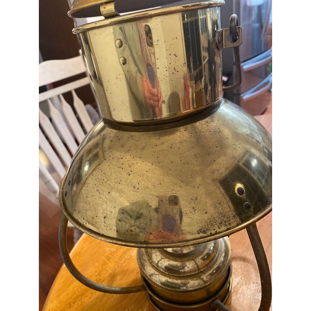 20th Century Trawler Ideal Brenner Brass Nautical Oil Lamp Chairish