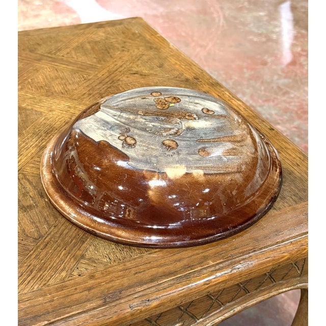 Ceramic 19th Century French Provençal Glazed Terracotta Serving Bowl For Sale - Image 7 of 8