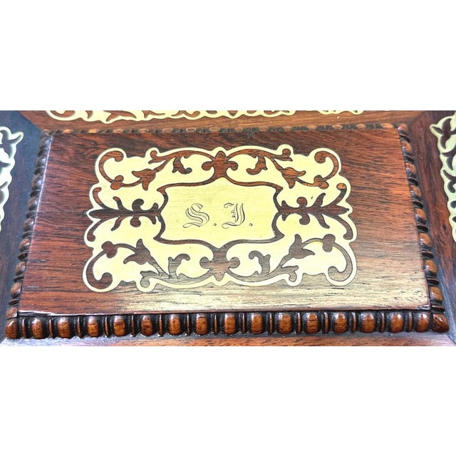 Brown Regency Jewellery Box in Rosewood, 1830 For Sale - Image 8 of 18