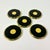 Hollywood Regency 1990s Vintage Hollywood Regency Traditional Brass & Leather Coasters - Set of 5 For Sale - Image 3 of 10