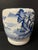 Late 20th Century Japanese Art Porcelain Blue and White Jardinier With Mountain Scenery Design For Sale - Image 12 of 12