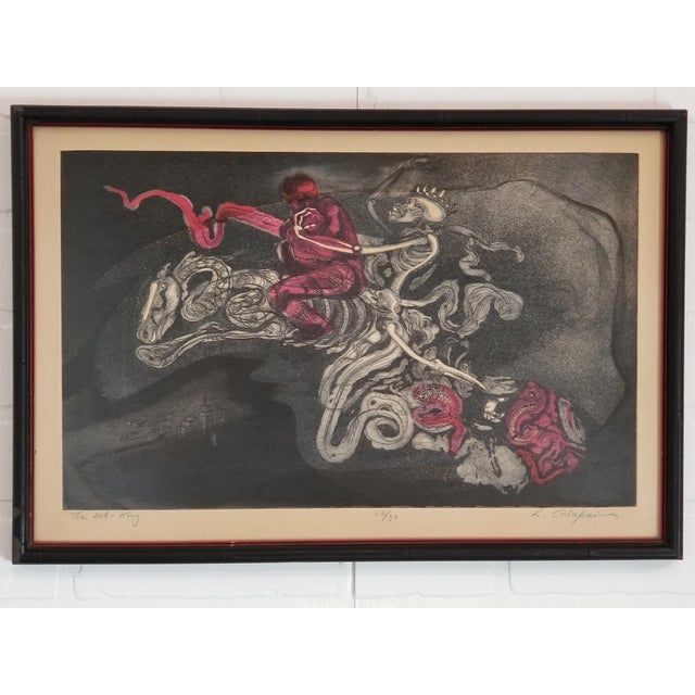 Abstract The Erl King by Letterio Calapai - Print Etching and Aquatint For Sale - Image 3 of 12